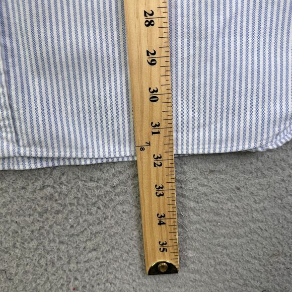 Ralph Lauren Blue and White Striped Casual Button Down Shirt - Picture 10 of 11